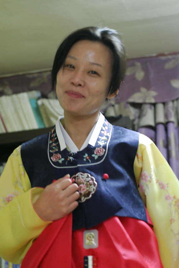 Korean Gode Dame Hanbok Et Baiser #10425345