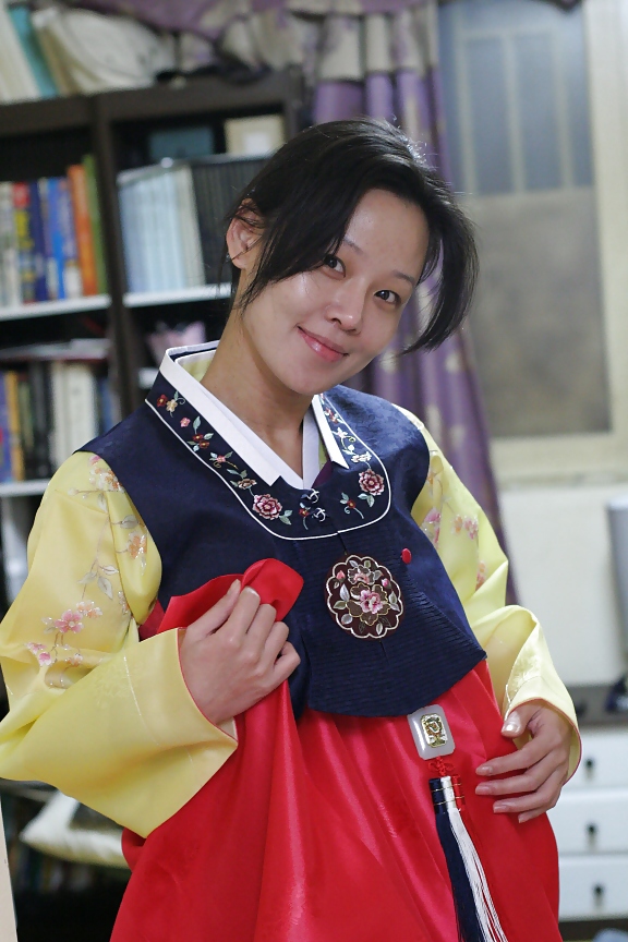 Korean Gode Dame Hanbok Et Baiser #10425356