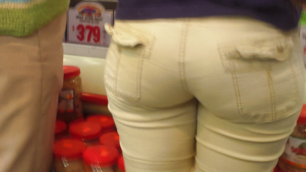 Nice big juicy teen bubble butt & ass at the market #15862459