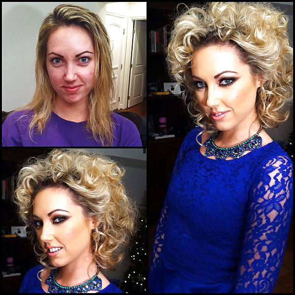 Haupt; Vor Und Nach Ihrem Make-up #17097350