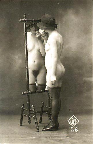 Vintage Erotic Photo Art 19 - Girls and Mirror #14804514