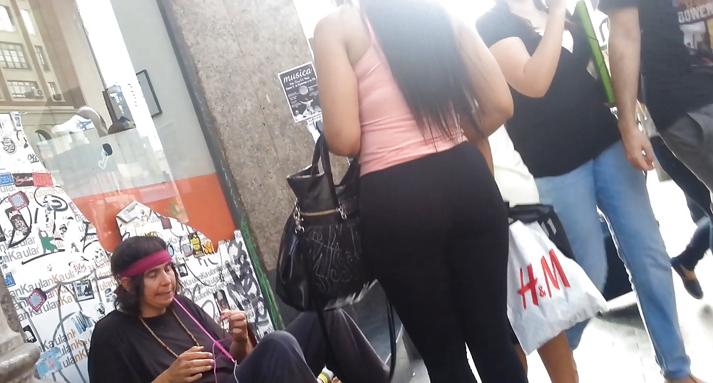 Sexy PAWG in tight black spandex trousers #19112679