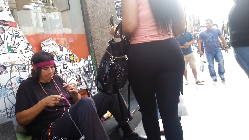 Sexy PAWG in tight black spandex trousers #19112686