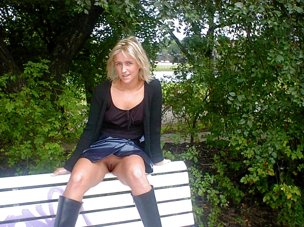 Sluts upskirt and nude on benches 5 #15784712