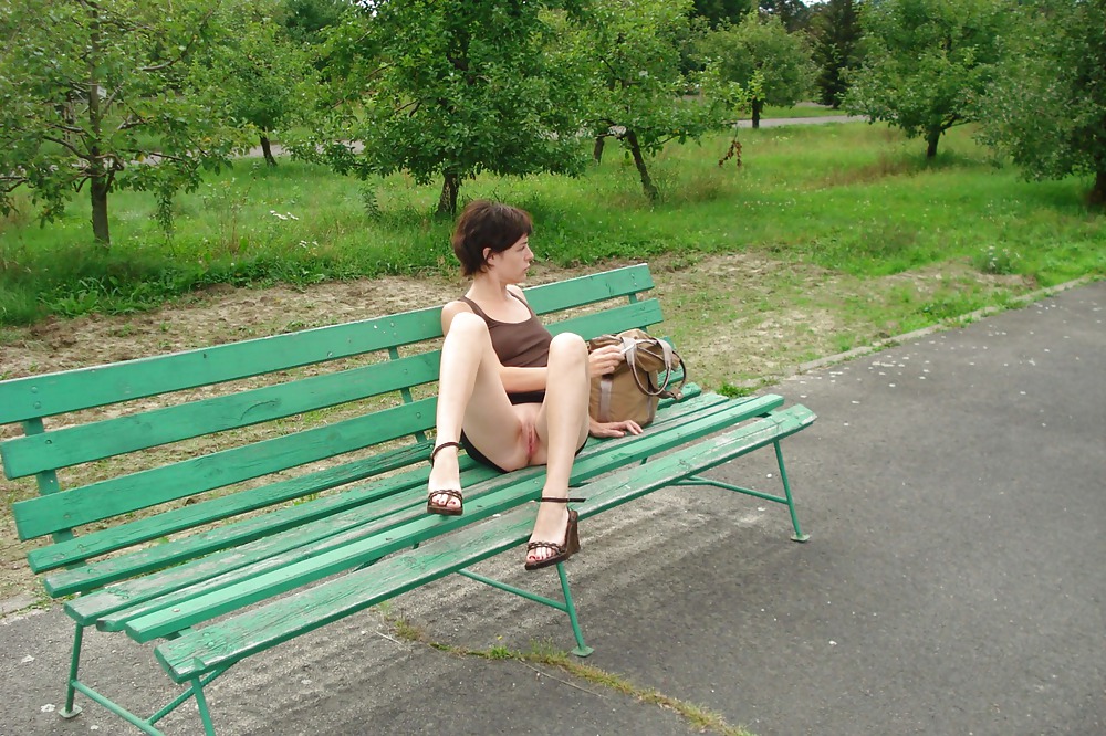 Sluts upskirt and nude on benches 5 #15784722