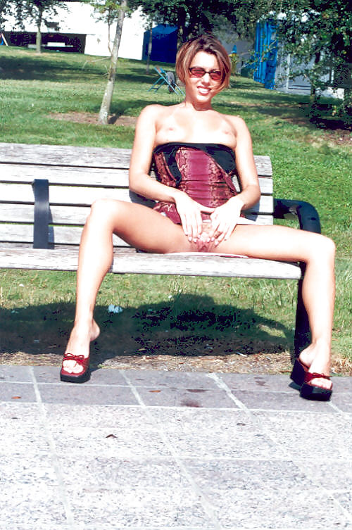 Sluts upskirt and nude on benches 5 #15785845