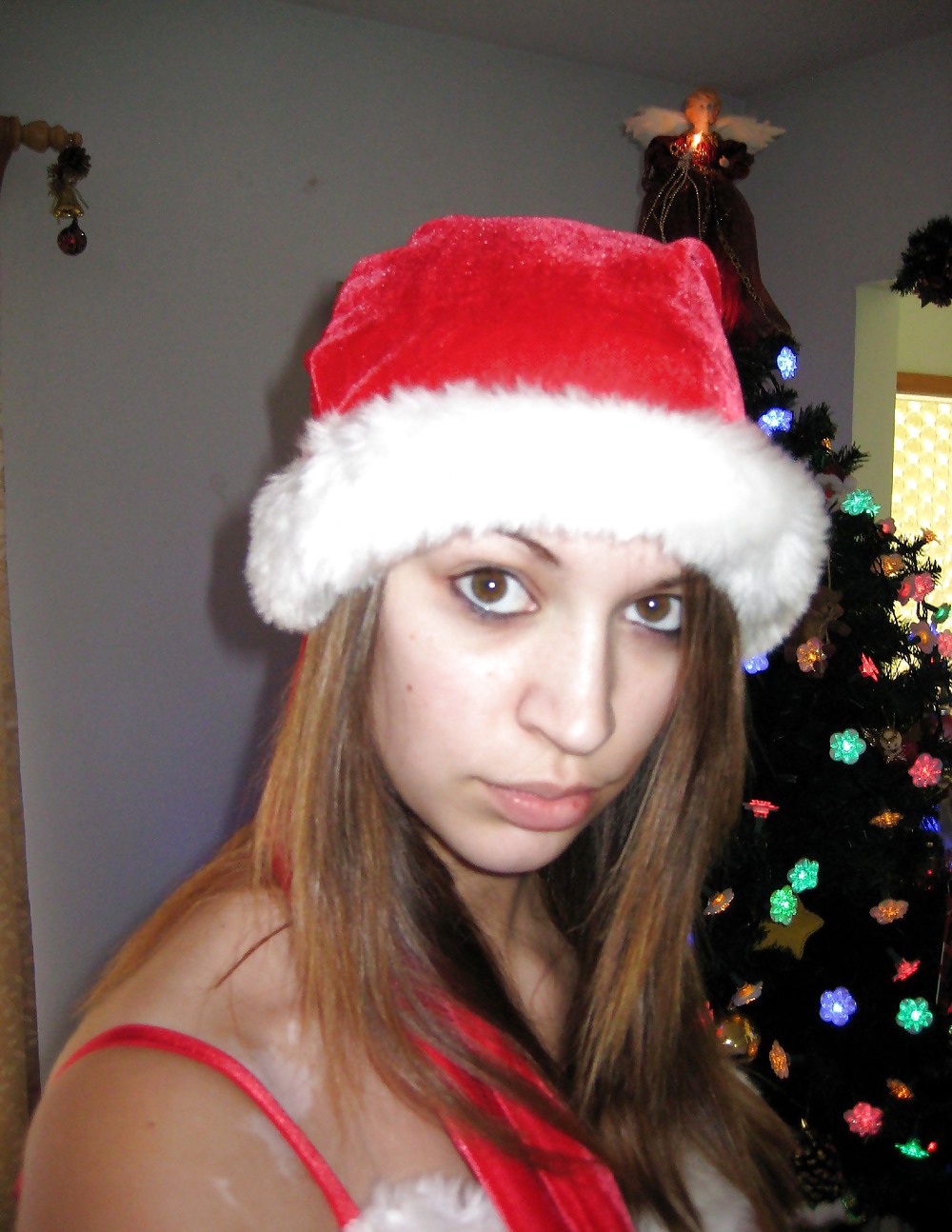 Teen in sexy christmas costume #7941193