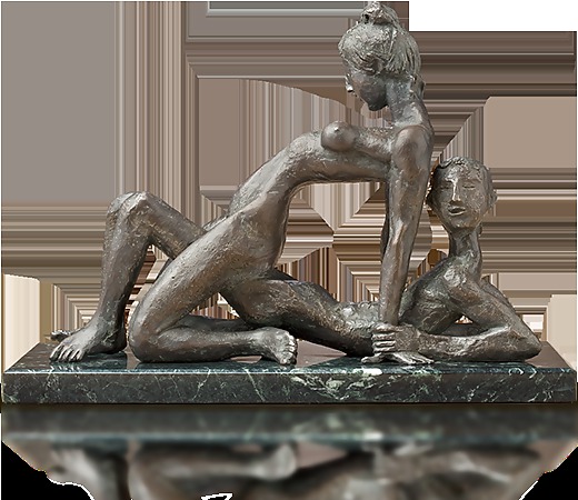小さなポルノ彫刻3 - Weinfanのためのブロンズ彫像 
 #8921963