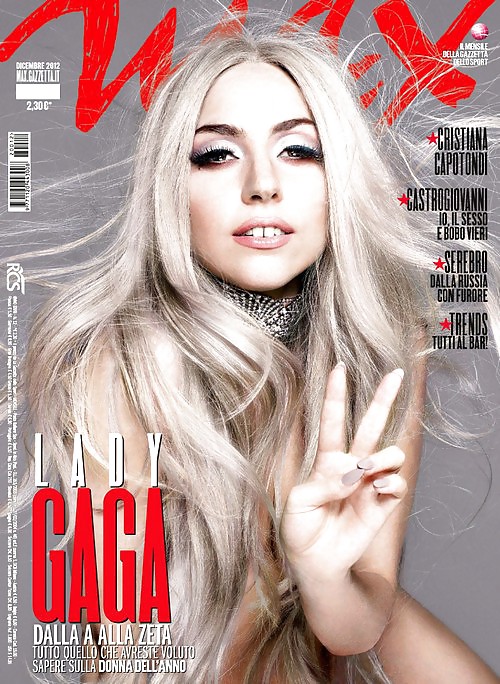 Lady Gaga Topless In Max Italia December 2012 #15097112