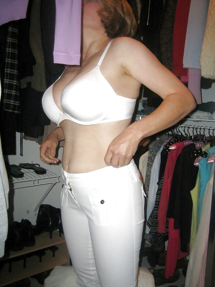 MarieRocks 50+ White Panties Thong Bra #21979057