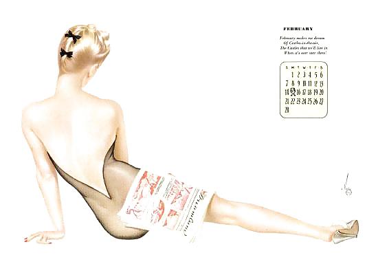 Erotic Calendar 4 - Vargas Pin-ups 1943 #8087652