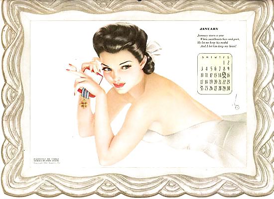 Erotic Calendar 4 - Vargas Pin-ups 1943 #8087692