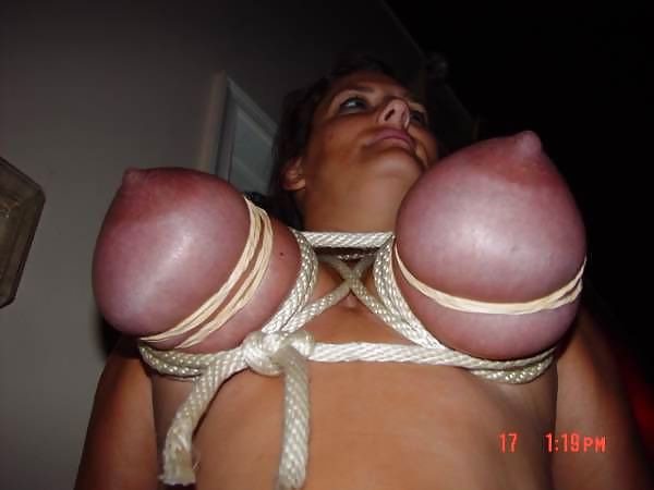 Tied and used tits