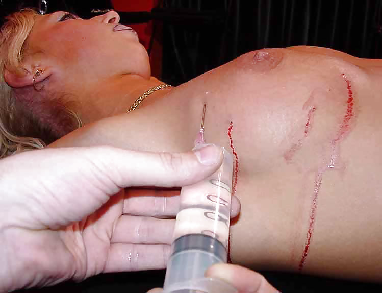 BDSM painful saline injection in tits #11002890