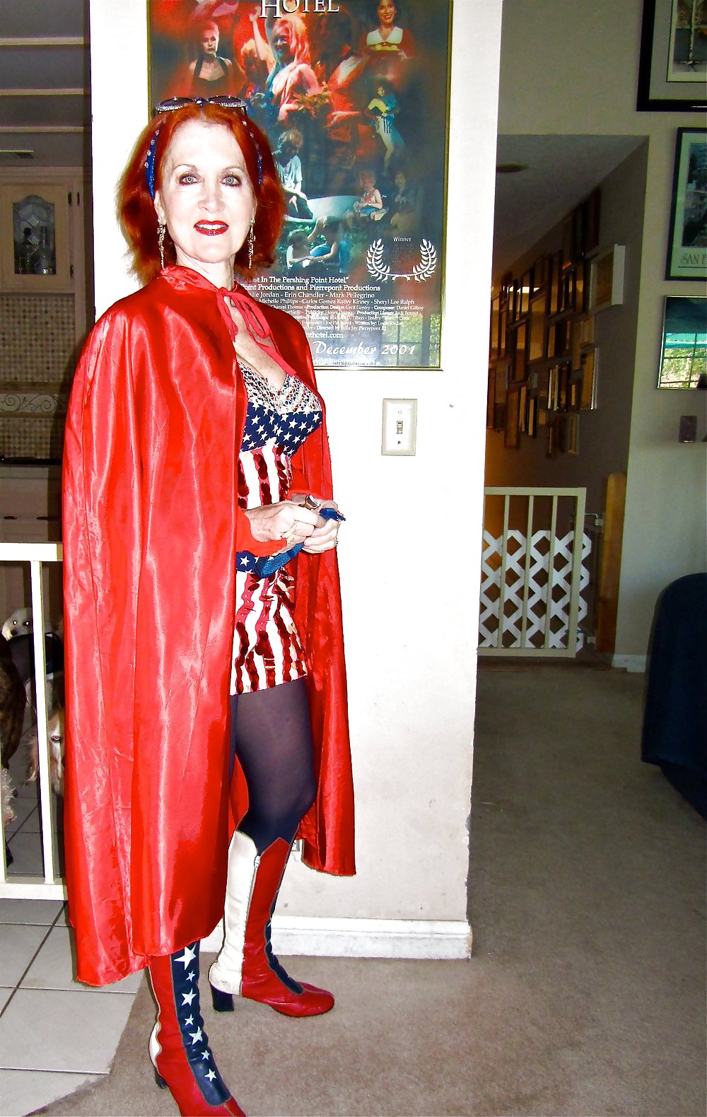 Redhead Granny Stripper (Non Nude) #20200825