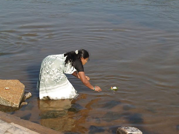 Indian  bath in  river #6508738