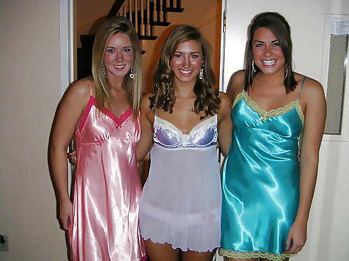 2 or more girls in Satin Nighties #19650422