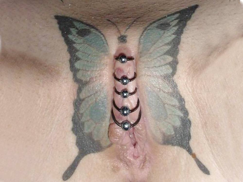 Weird tattooed and pierced pussies #21554274