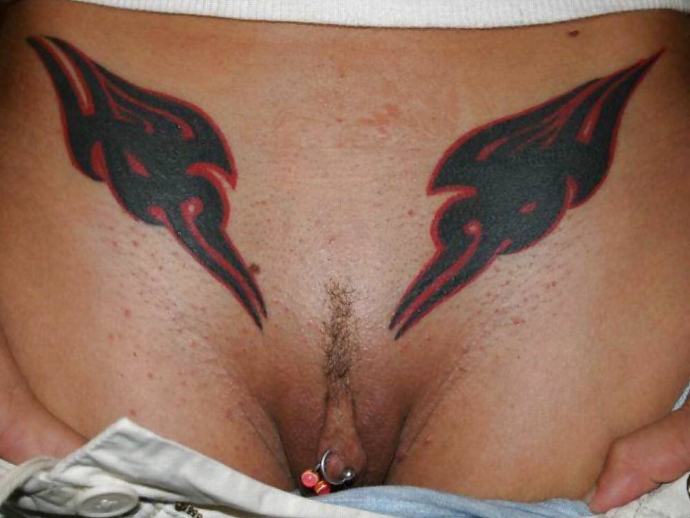 Weird tattooed and pierced pussies #21554288
