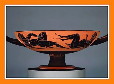 ギリシャのアンティーク陶器に描かれたヌードアート
 #5133379