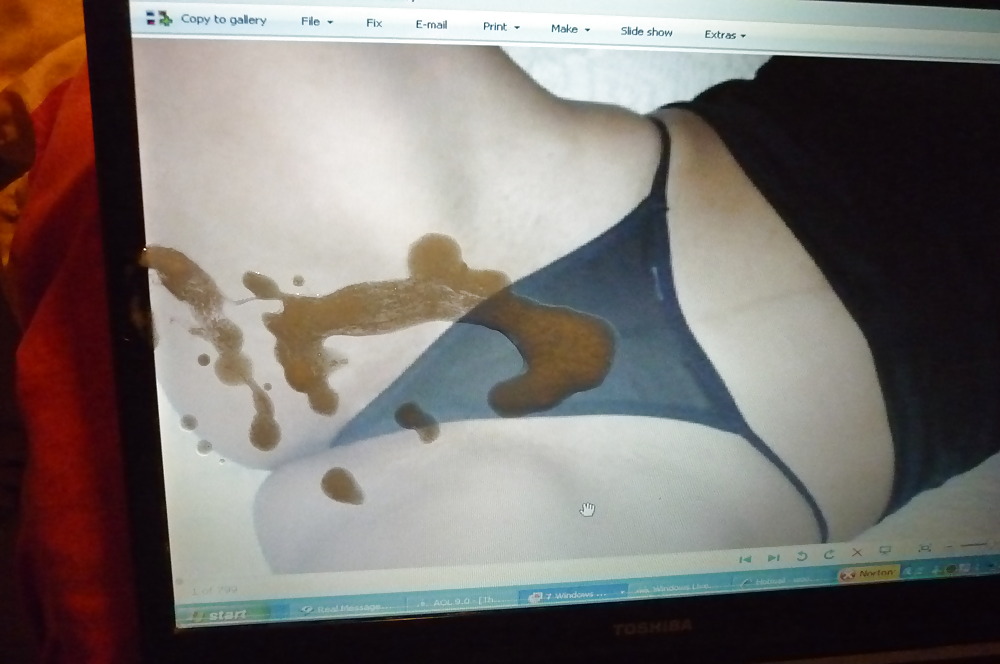 Virtual exhibitionisms's wife sprayed with my spunk #2002914