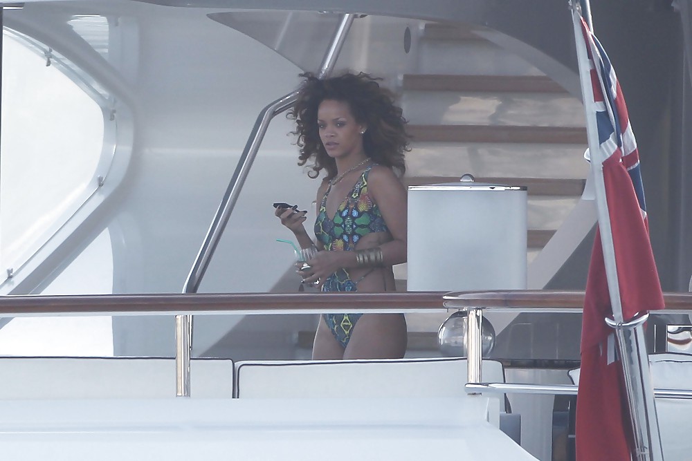 Rihanna on a yacht in a swimsuit in France #5935598
