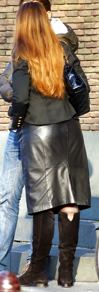 Leather skirts on the dual carriageway #9893241