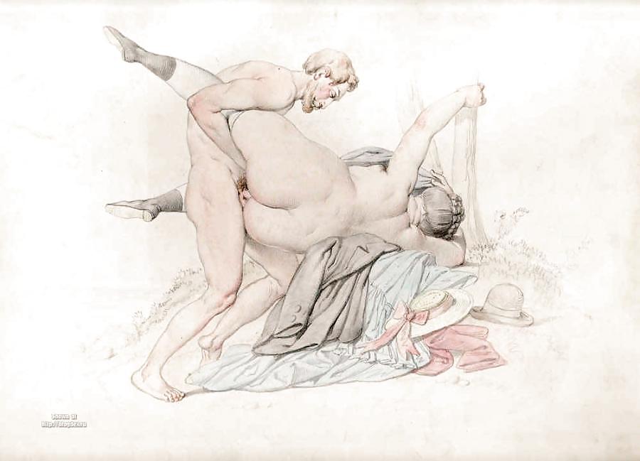 Dibujado ero y el arte porno 9 - artista n.n. (2) c. 1830
 #7989393