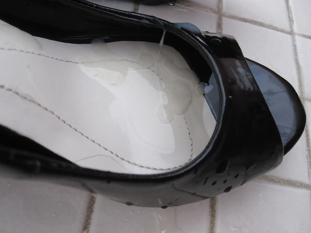 Black Wedge Heels Fucked & Cummed #8778374