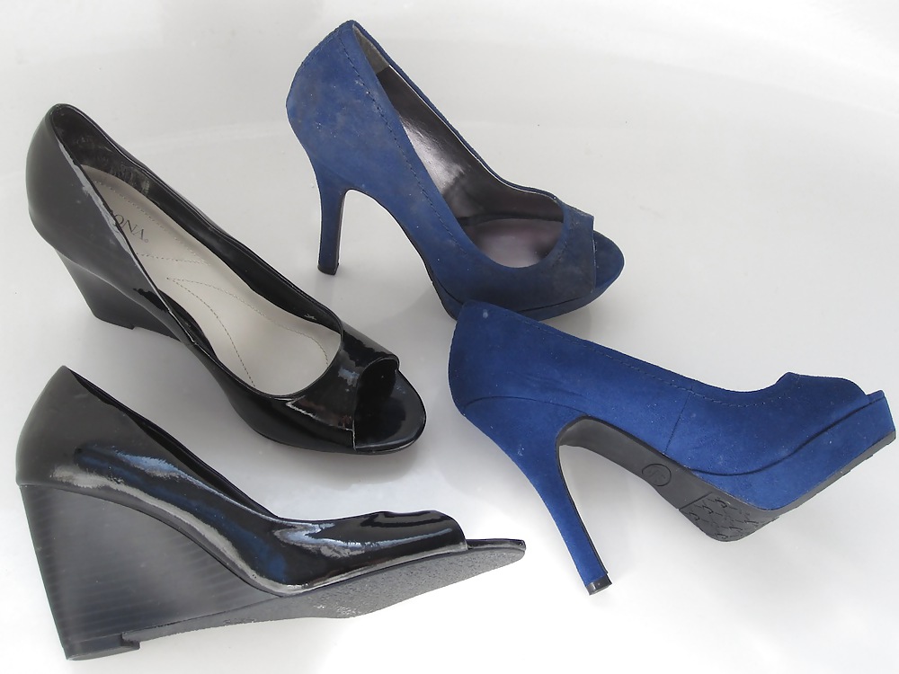 Black Wedge Heels Fucked & Cummed #8778392