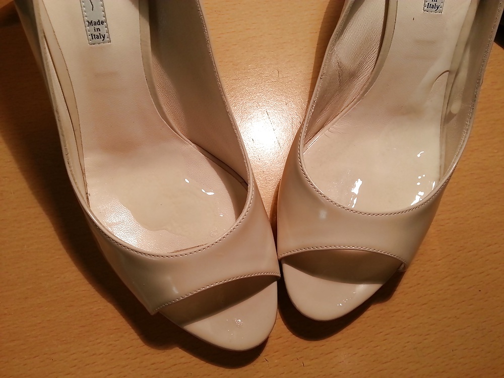 Fuck and cum my mother's peep toe sandals #22313374