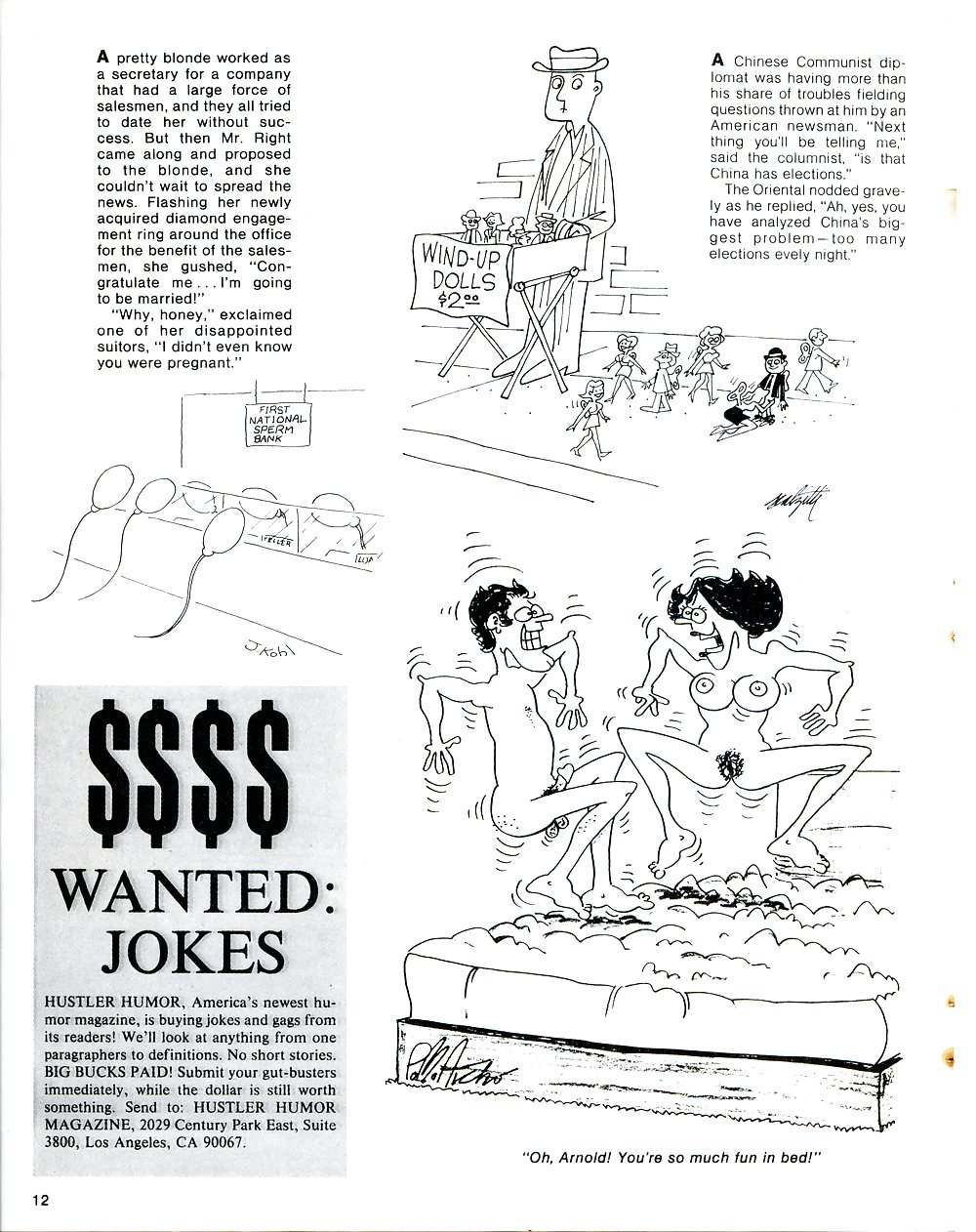 Vintage Zeitschriften Hustler Humor - 1979 #1445677
