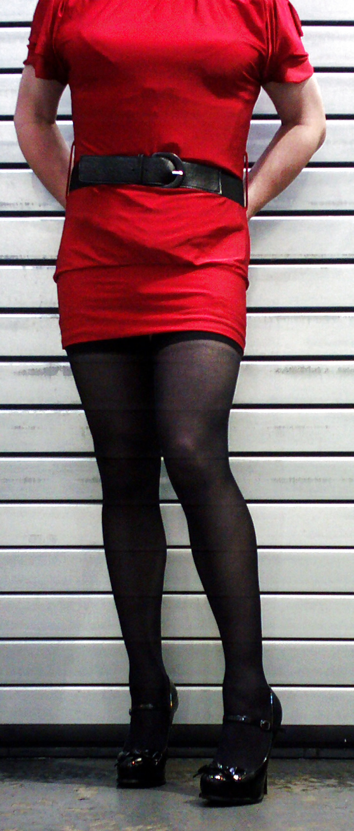 Sarah in BIGTOM,S fav red dress #4180862