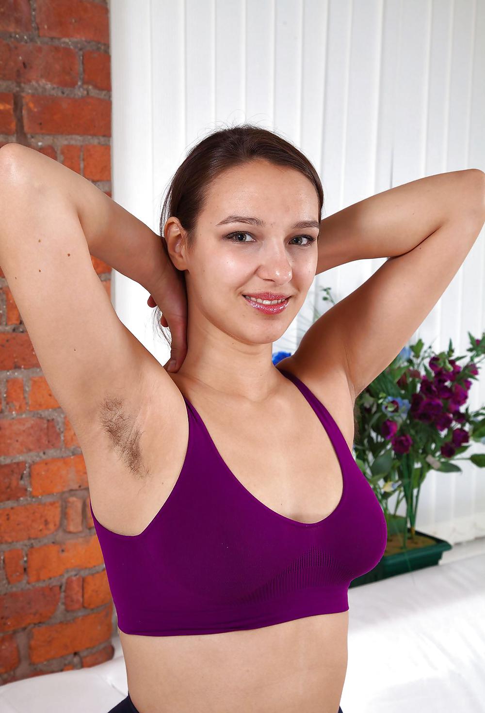 Girls with hairy, unshaven armpits J #21319610