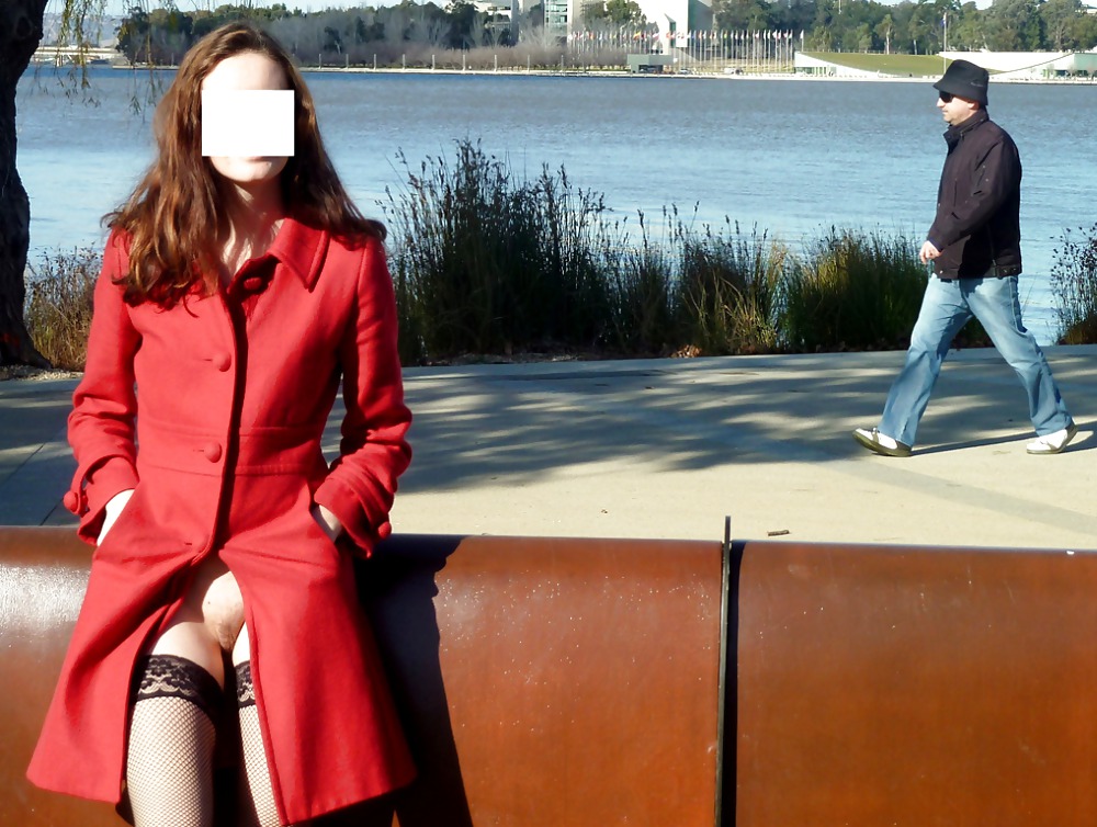 Flashing stockings tops in public places #11184303