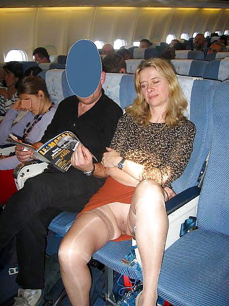 Flashing stockings tops in public places #11184316