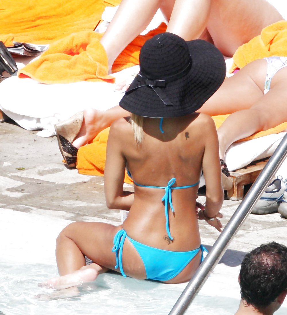 Shauna Sand In tiny bikini at the pool in Miami #3660385