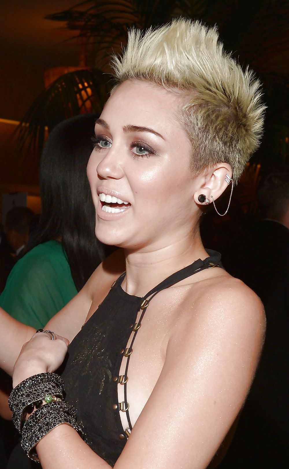 Sexy Dress Miley Cyrus at the Clive Davis Grammy Party 2013 #18571982