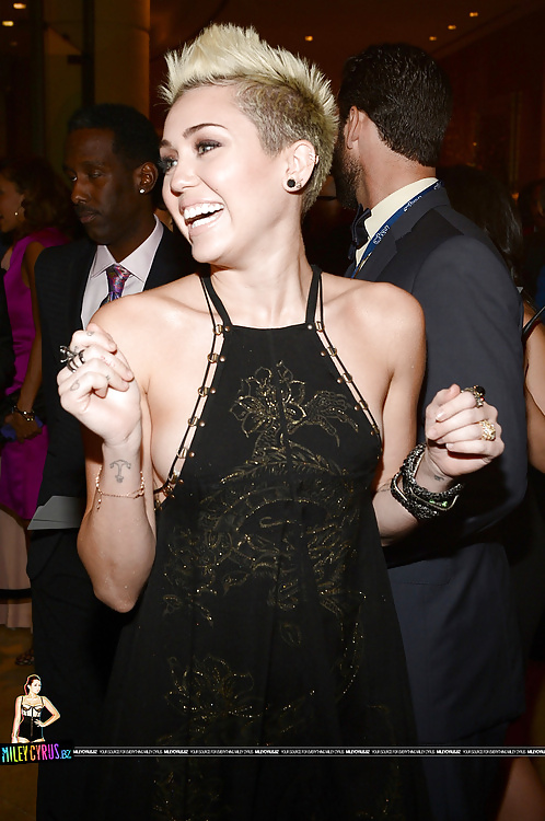 Sexy Dress Miley Cyrus at the Clive Davis Grammy Party 2013 #18572121