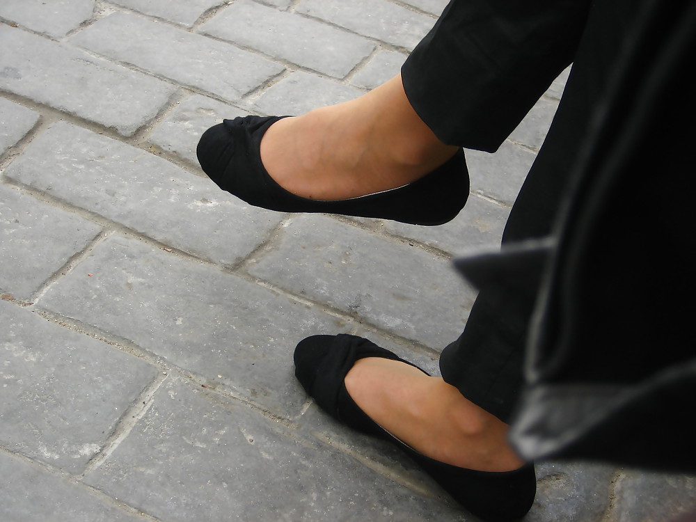 Candid Ballet Flats and Pantyhose in HQ #8476684