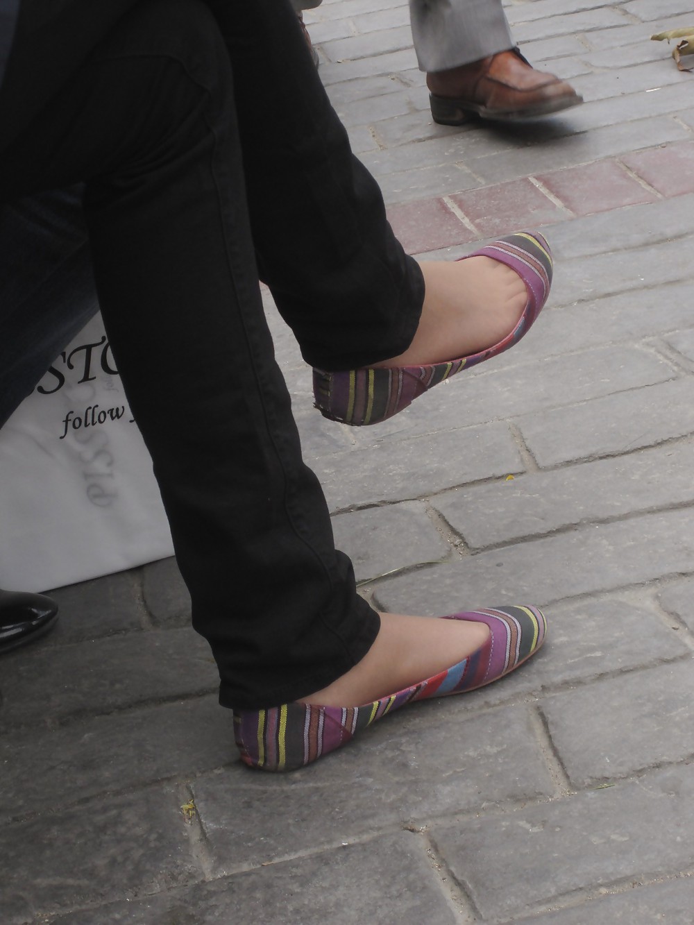 Candid Ballet Flats and Pantyhose in HQ #8476758