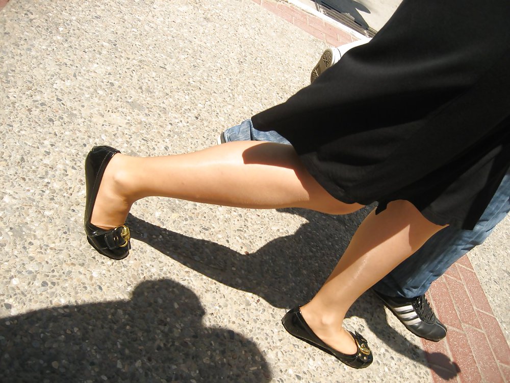 Candid Ballet Flats and Pantyhose in HQ #8476773