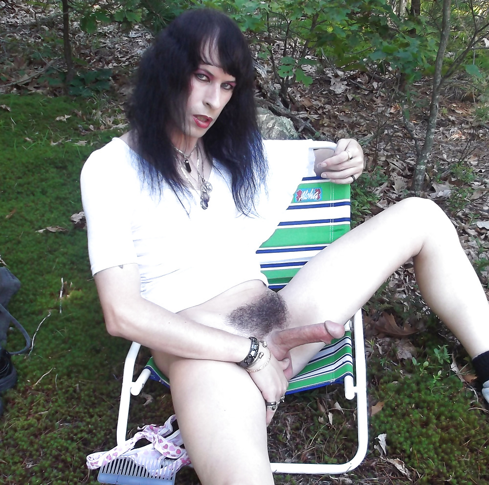 Crossdresser cock in the woods!!! #9575594