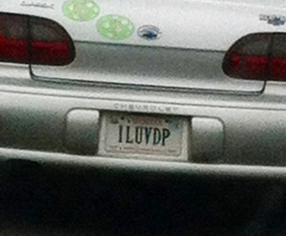 Old lady with awesome plate