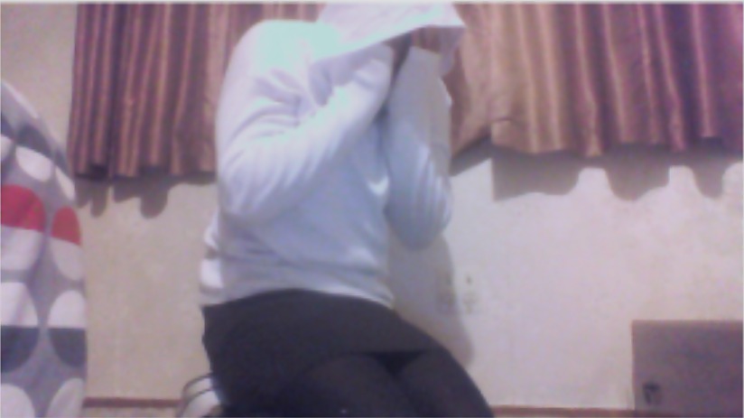 My favorite white hoodie and me doing stupid poses for you #16232037