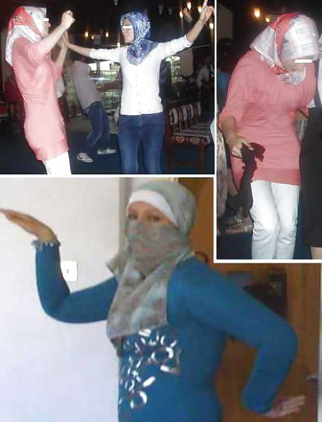 Dancing- hijab niqab jilbab arab turbanli tudung paki mallu #16779236