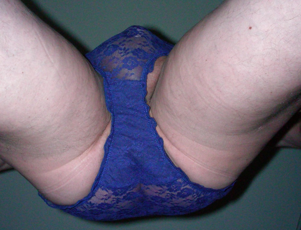 Blue lace panties #9103734
