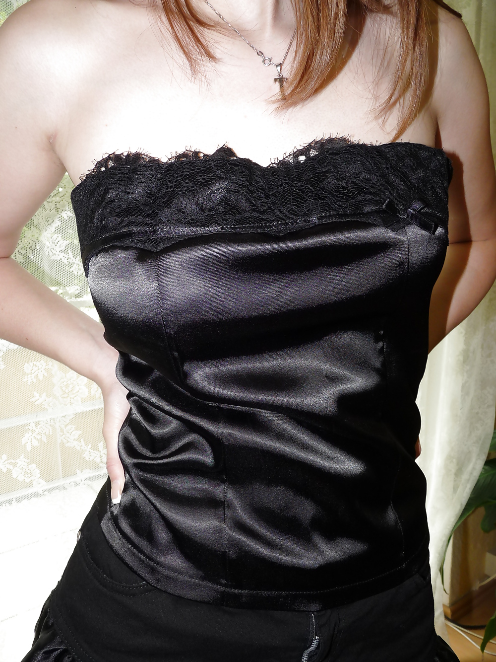 Wifes 5 silk satin shiny corsagen corsets #17611562