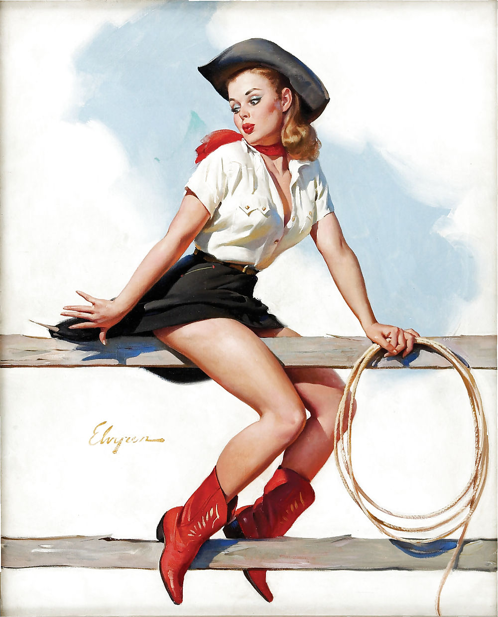 Sexy Vintage Pin - Up Art #6041733