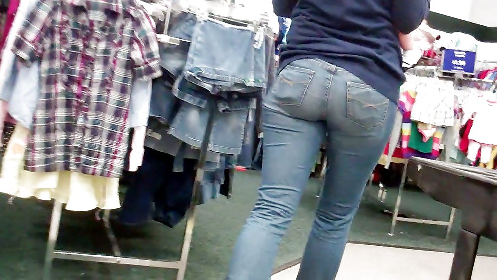 Tall girl ass & butt in jeans #8371046
